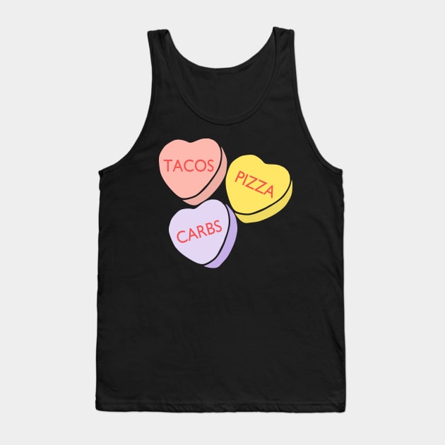 Funny Conversation Hearts Candy Tank Top by kapotka